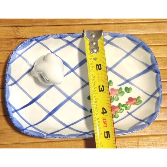 1996 Vintage Annalea Collection Anne Albutine Giftcraft Bunny Tray / Dish 5x7" - Picture 8 of 9